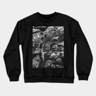 Magic Forest in Black and White Crewneck Sweatshirt